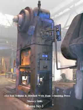 350 Ton Wilkins & Mitchell Wide Ram Trimming Press
